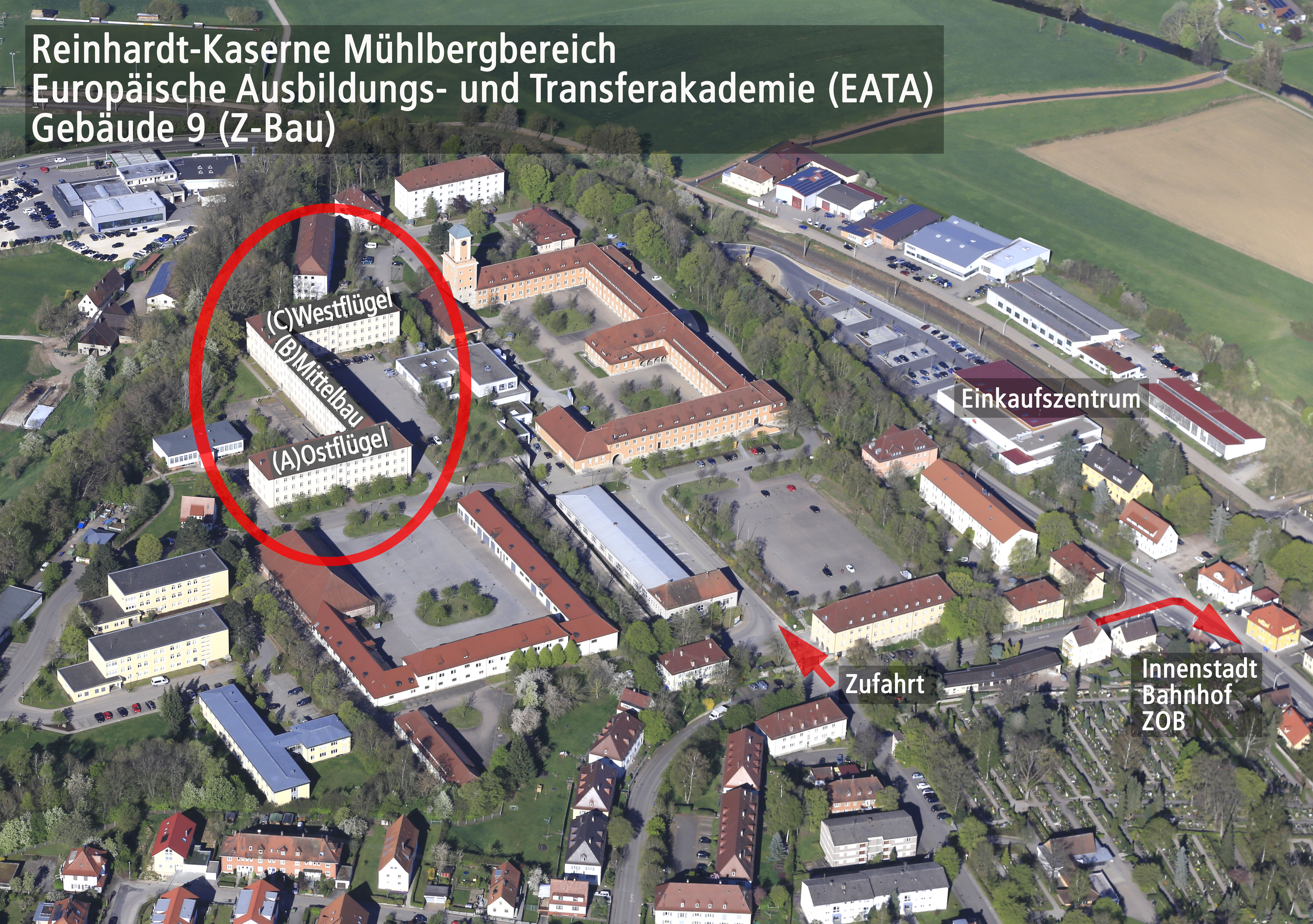 Übersicht Mühlbergbereich / EATA-Standort