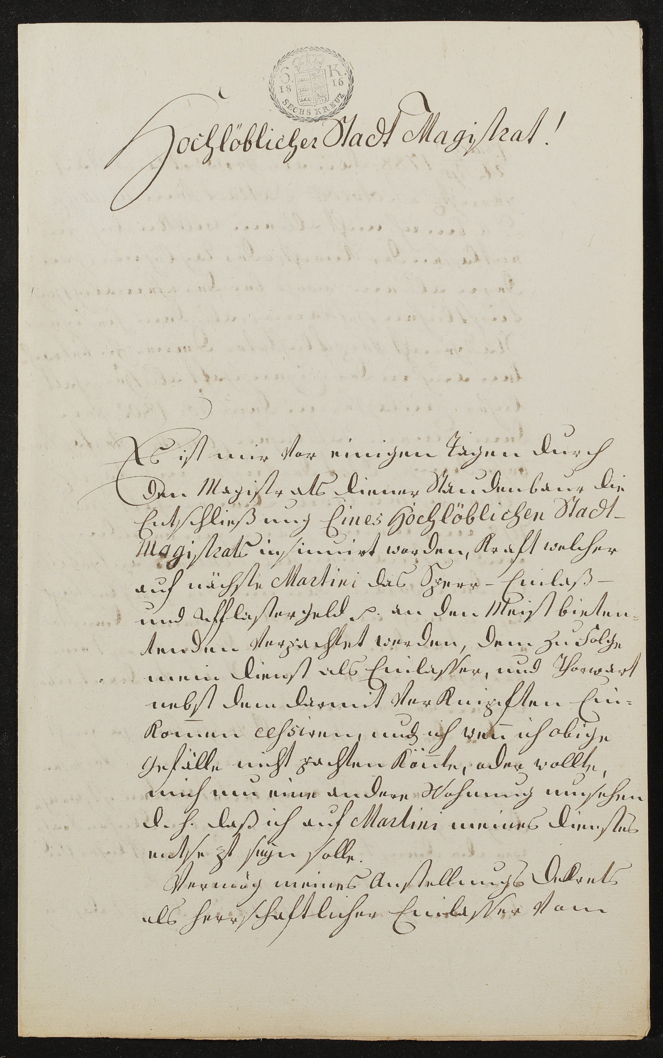 Protestbrief, 1816