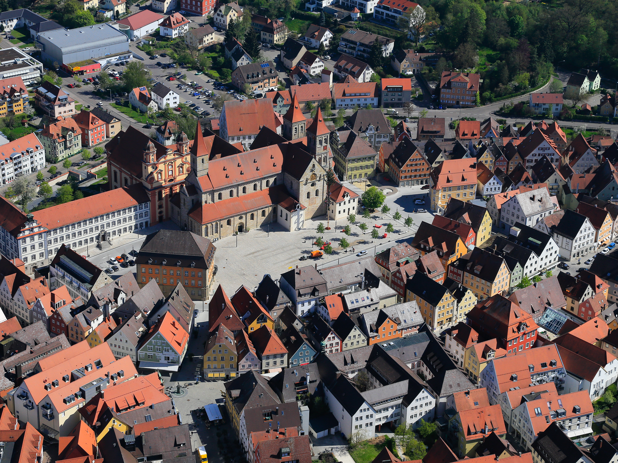 Luftbild Markplatz Ellwangen